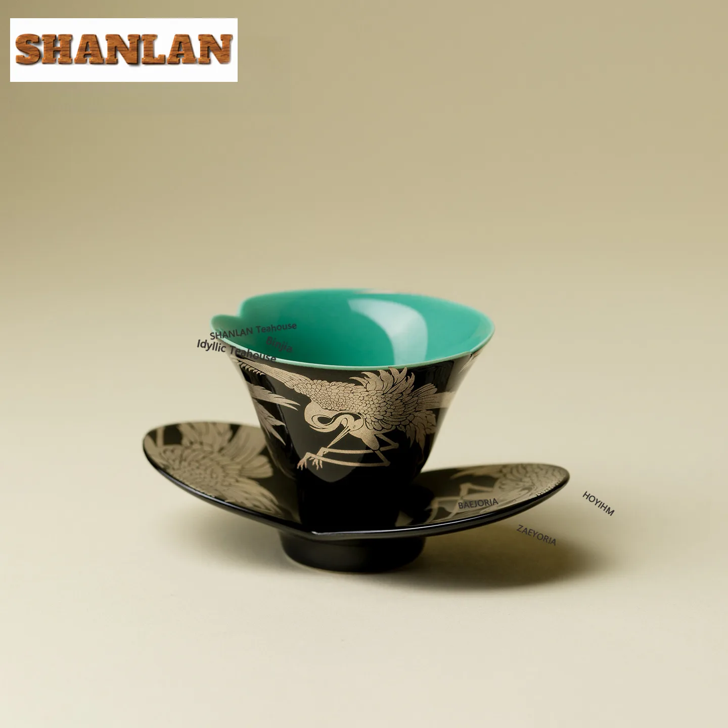 HOYIHM 45ml Fish Leaping Treasure Teacup Creative Tea Bowl Single Cups Tea-tasting Fragrance Cup Chazhan Master Cups Cha Craft