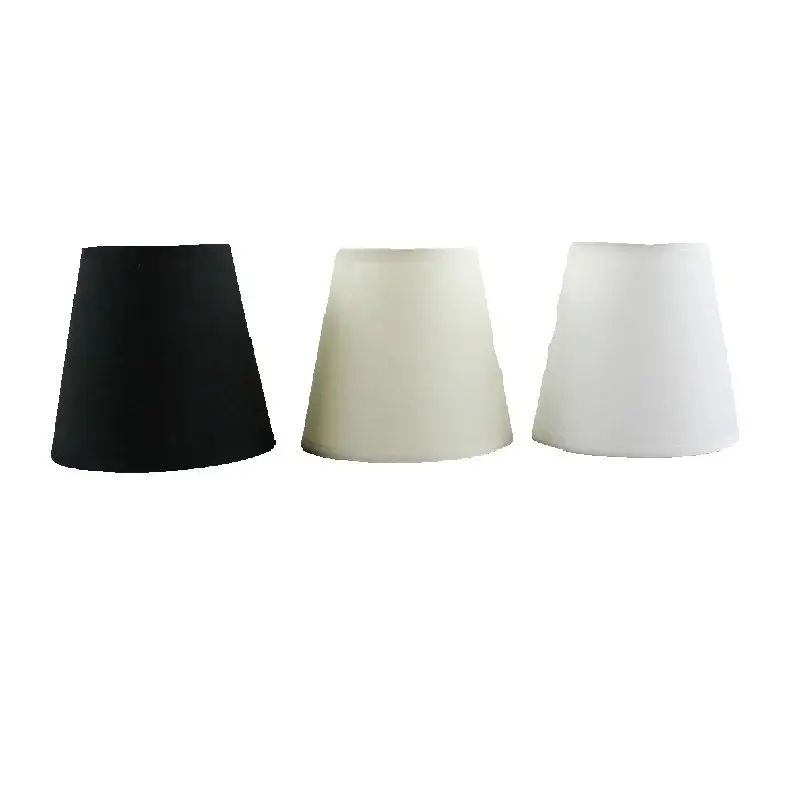 6PCS/lot Modern Fashion White, Black Color Lamp Shade Covers, Cloth + PVC Lampshades, E14 Hole 3cm