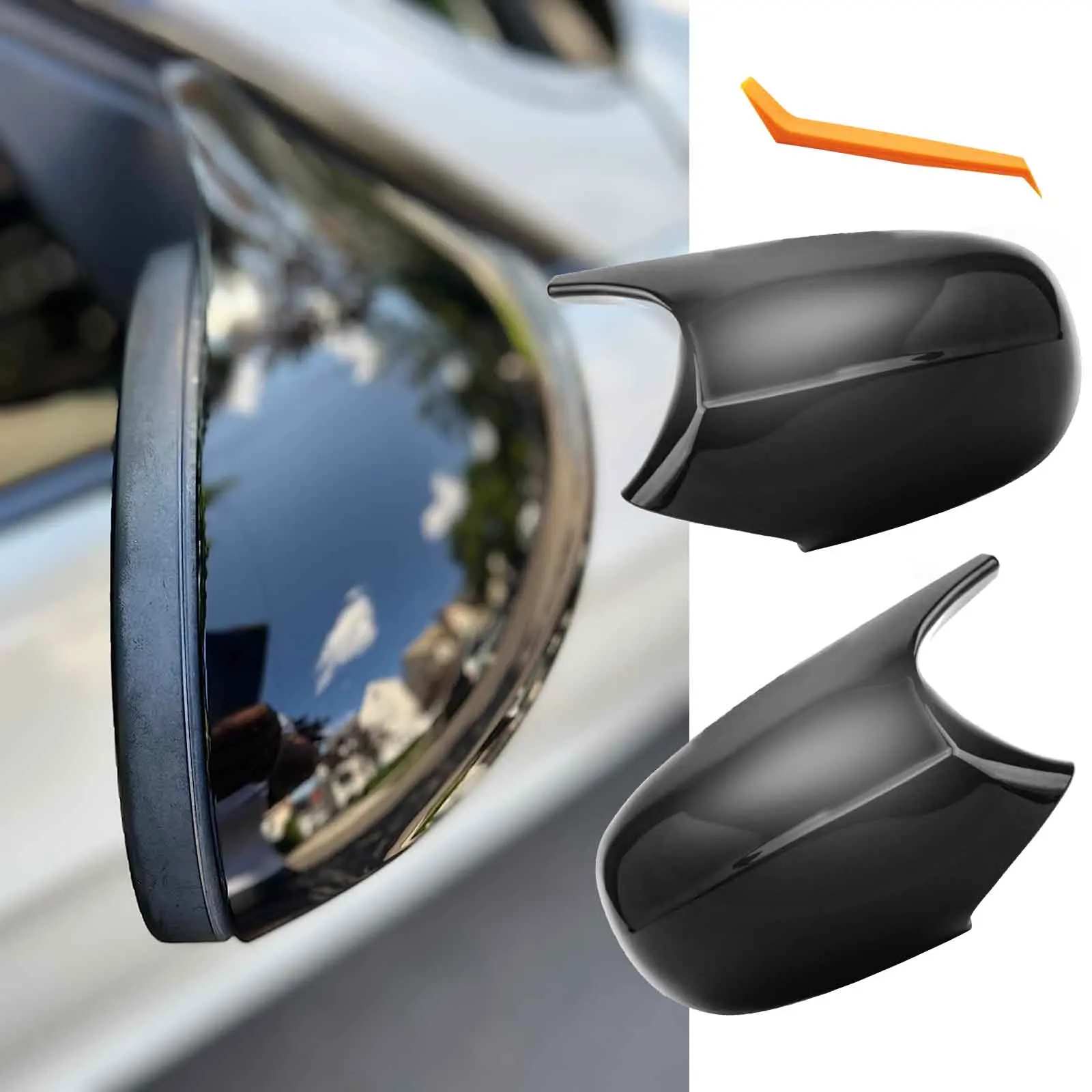 

Side Wing Mirror Cover Cap For BMW 328i 335i xDrive Base Coupe 2-Door 2009-2011Style Gloss Black