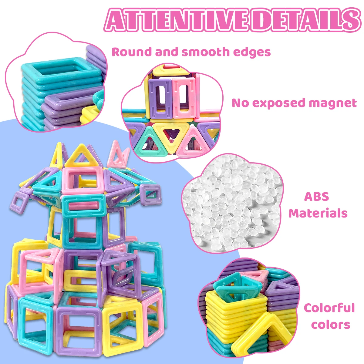 Macaron 3D Blocchi Magnetici Set Giocattoli Per Bambini Ragazzi Ragazze Educativi Sensoriali Costruzione Giocattolo Magnetico Regali 58/88/118PCS