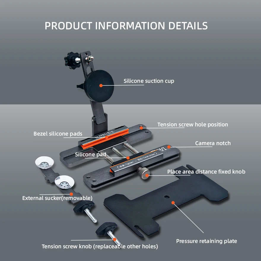 Accesorio multifunción para quitar la cubierta trasera del teléfono, protección contra la presión de la batería/pantalla colgante lateral/pantalla de desmontaje