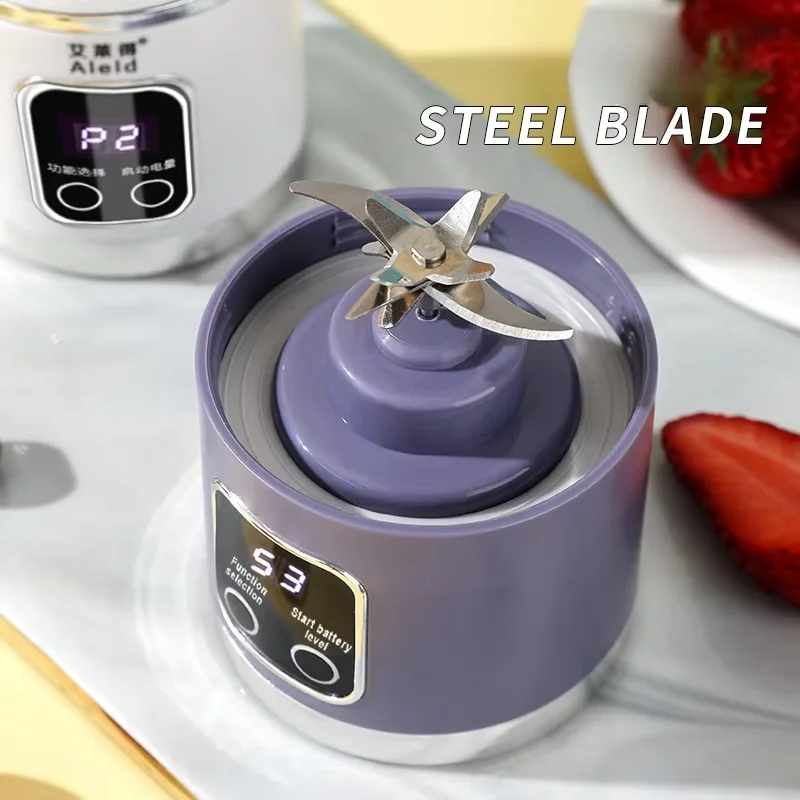 New Small Portable Electric Juicer 8/12-Blade Fast Mixing Digital Display Design 1500mAh Battery Indoor Outdoor Sport Juice Cup