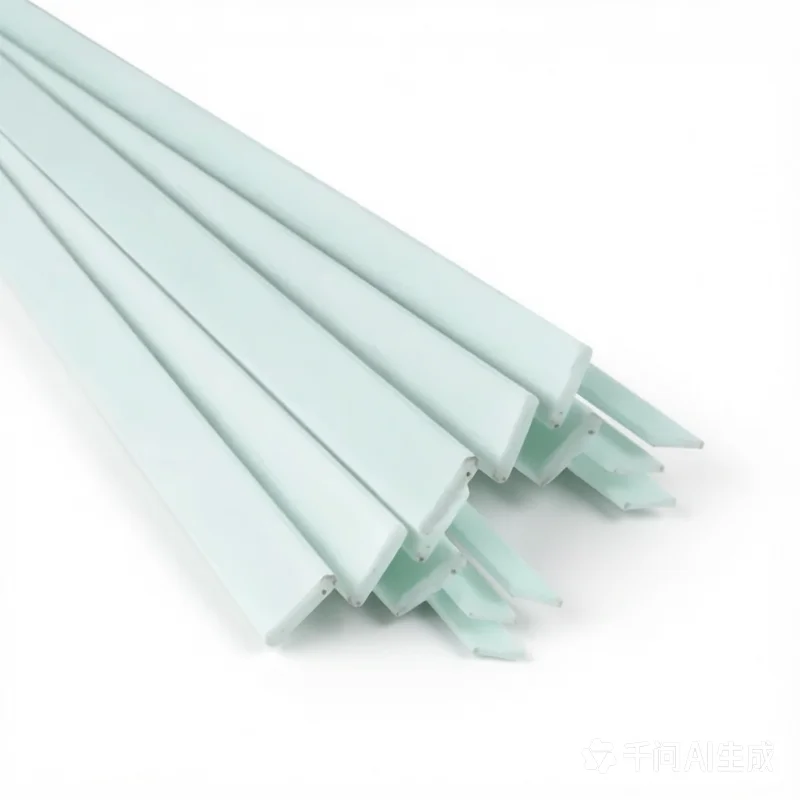 8Pcs 500mm White Fiberglass Square Rod, 5-10mm Insulated FRP Bar for Agriculture, Industrial & DIY Applications