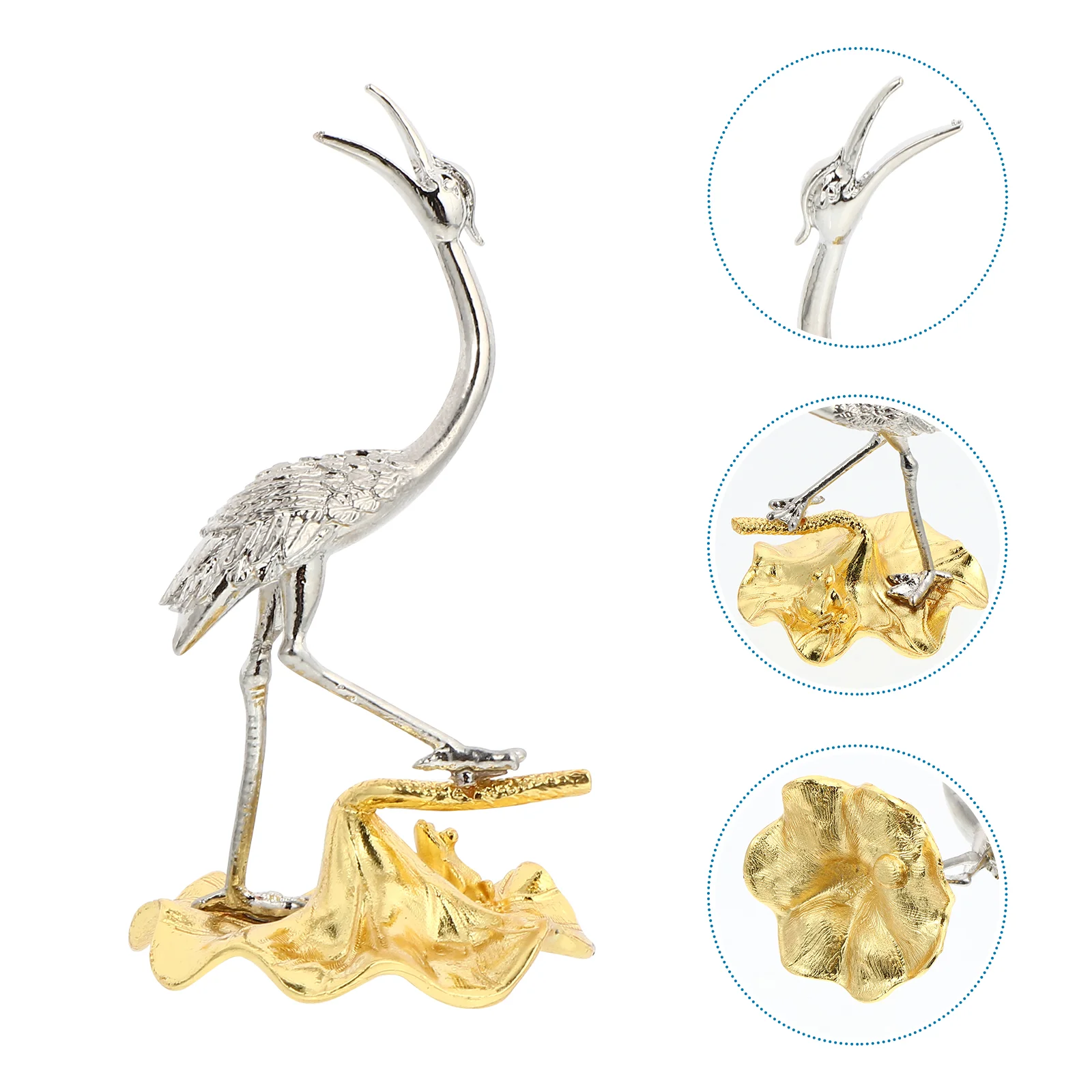 

Metal Crane Ornament Room Decor Classical Adorn Birds Unique Present Children Gift Home Collection