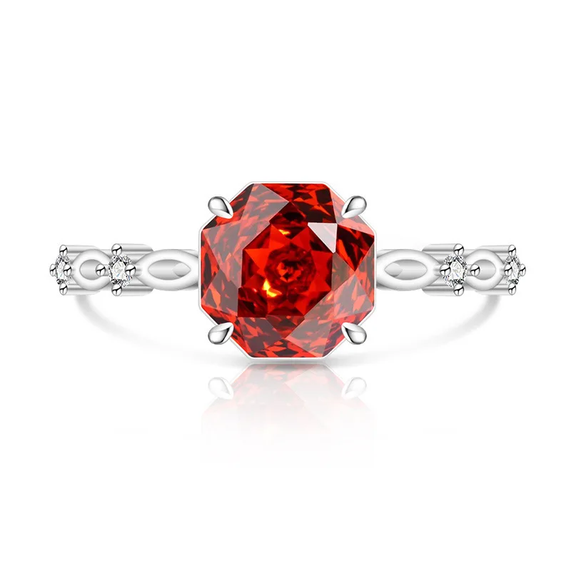 Women's 925 Sterling Silver Rose Cut Diamond Ring