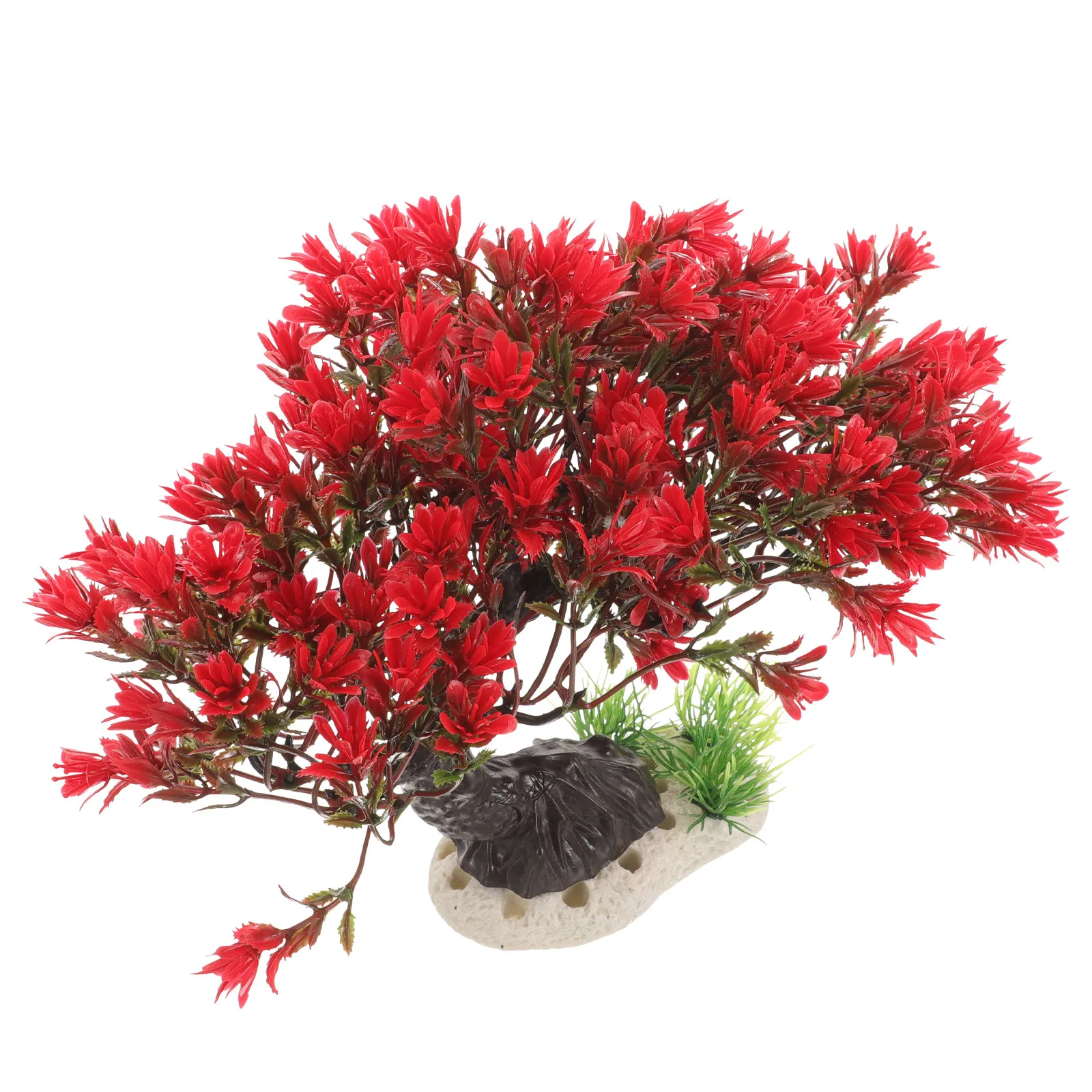 

Realistic Artificial Aquarium Plant for Fish Tank Decoration Plastic Fake Water Plant with Thickened Base Safe for Fish Reptile