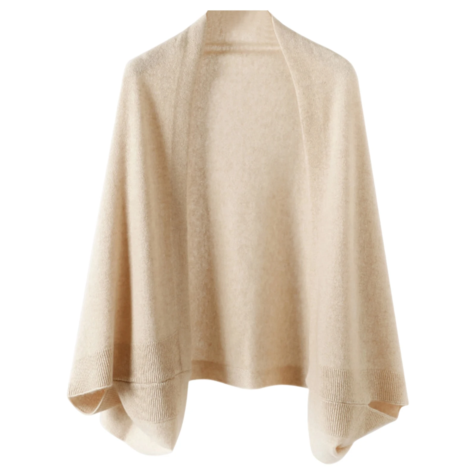 

100%Wool Women's Knitted Shawl Scarf Soft Warm Knitwear Cardigan Cloak Wraps Shoulder Neck Protect Pashmina Scarves Dual Use