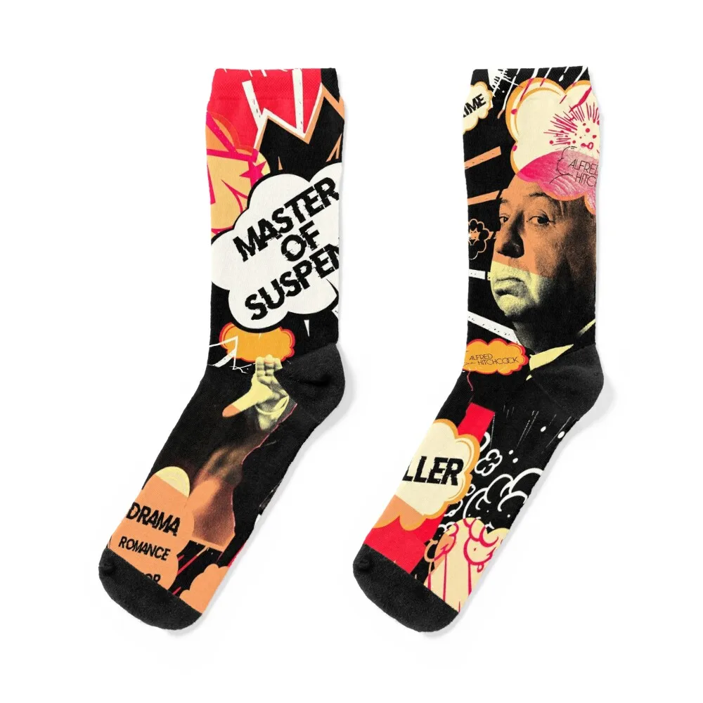 

Alfred Hitchcock Cartoon, Officially Licensed Fan Art Socks gym winter gifts new year Girl'S Socks Men's