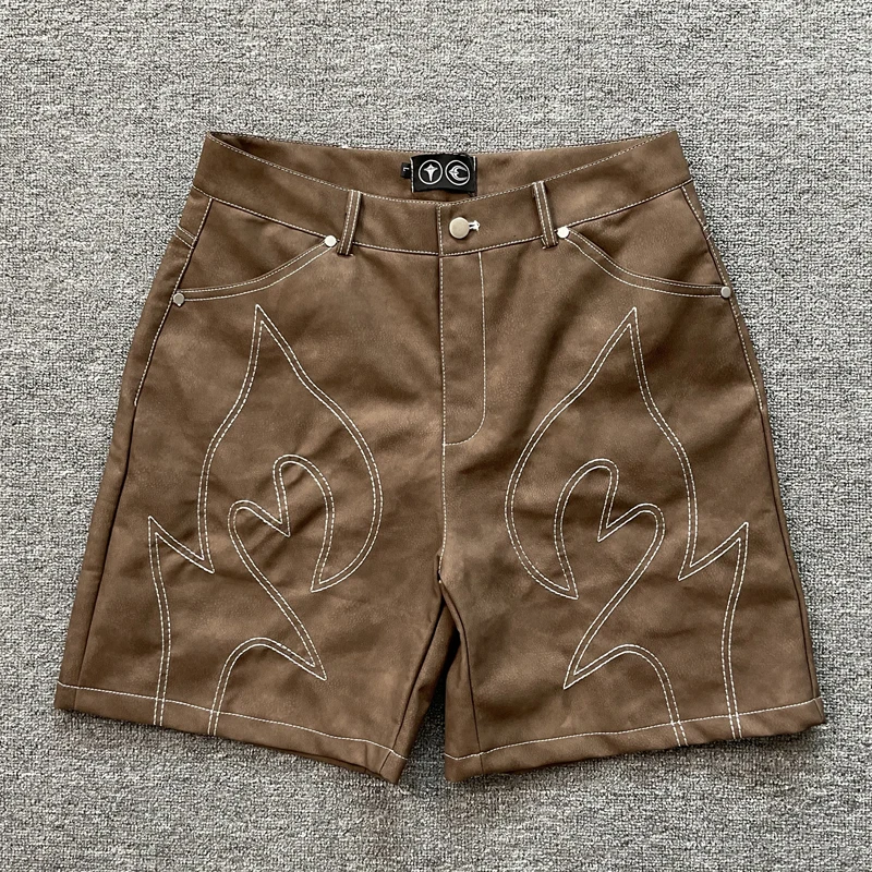 

Мужские уличные шорты с настоящей фотографией, клубные шорты, модные повседневные спортивные шорты с вышивкой в американском стиле ретро