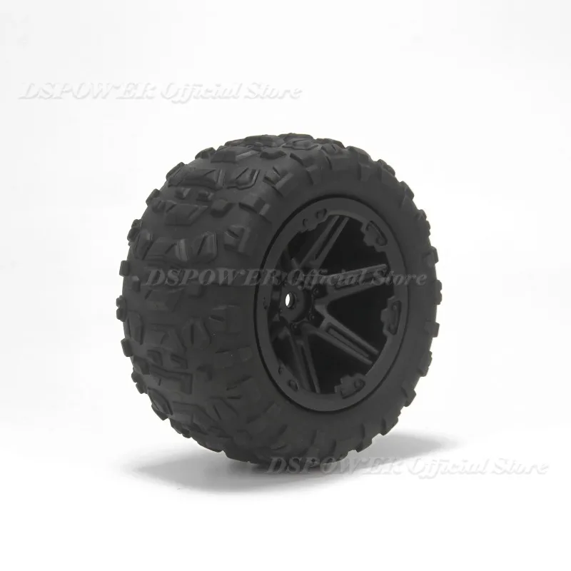 4PCS 85mm RC Desert Tires 12mm Hex Hub Wheels Tyre Skidproof Wear-resistant for HS 1/14 RC Car Short Course Truck Upgrade Parts