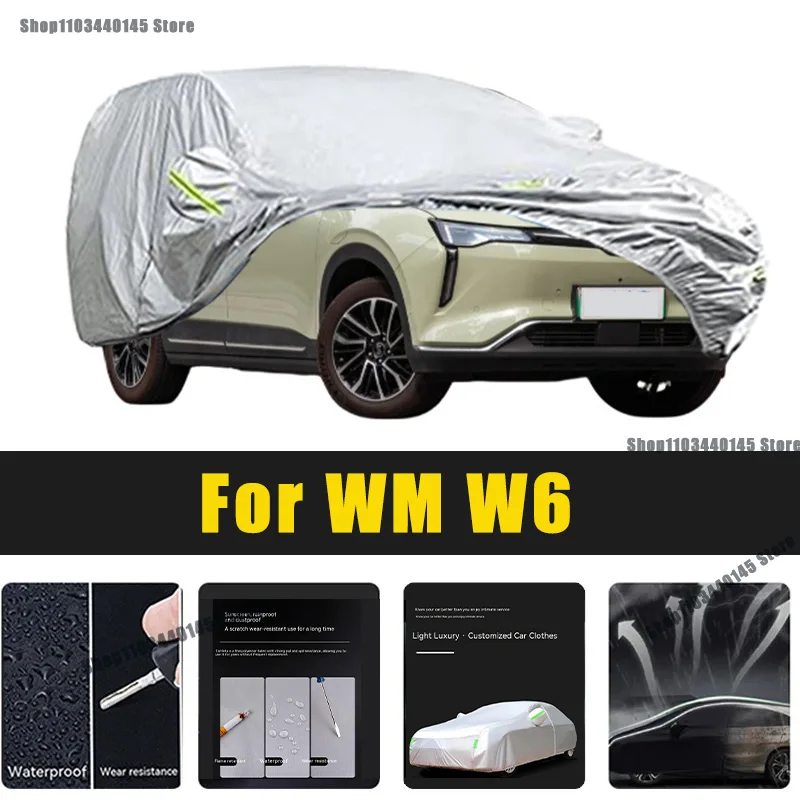 

Full Car Covers Outdoor Sun UV Protection Dust Rain Snow Oxford cover Protective For WM W6 Accessories car umbrella