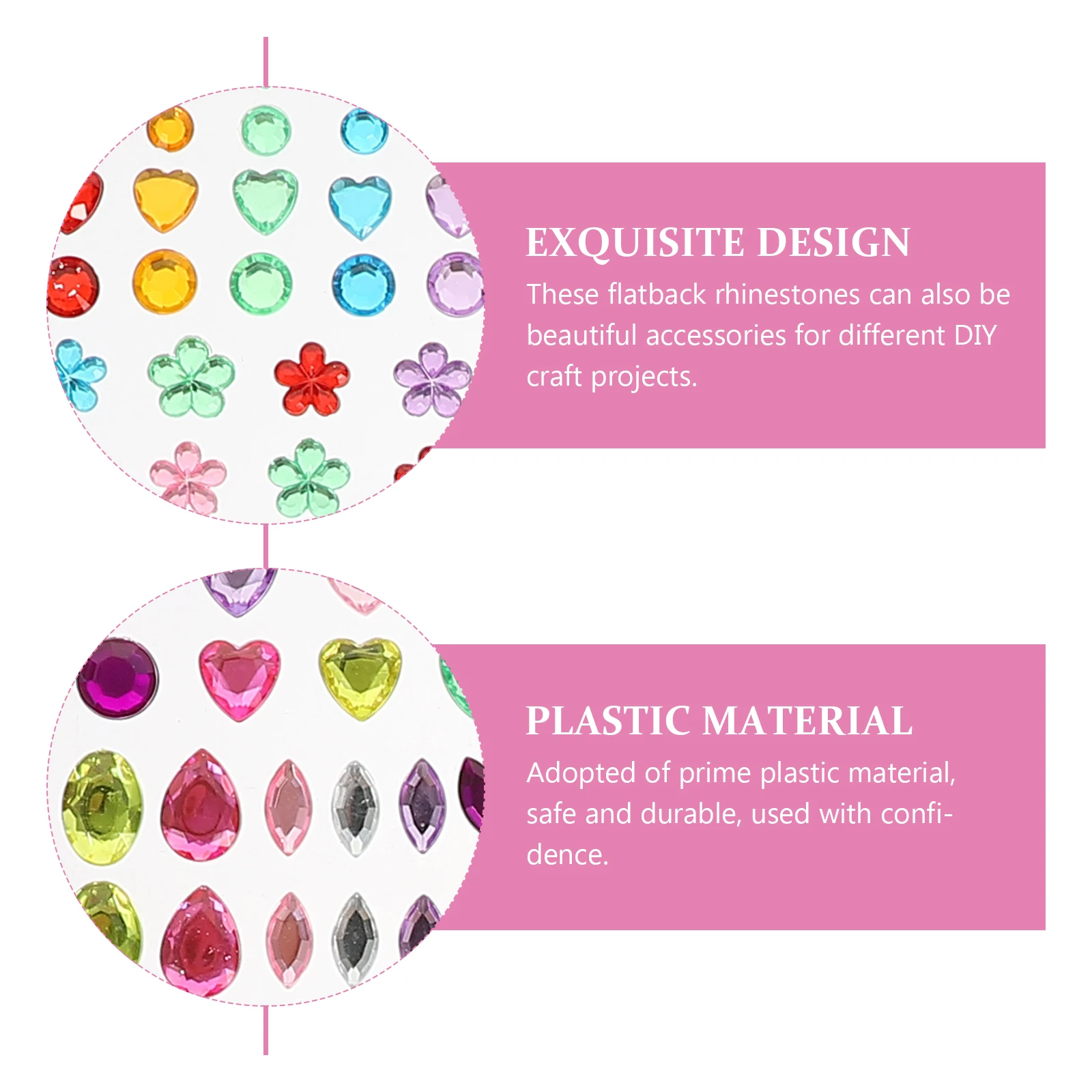 

Plastic Diamond Stickers 8 Sheets Self Adhesive Gem Rhinestone Multi Function Decorative Crafts Phone Case Scrapbook DIY