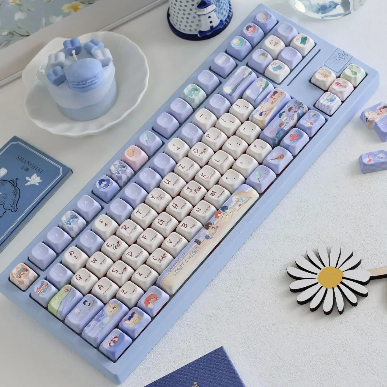 Midsummer keycap FOA & original height PBT material sublimation cute personality creative keycap