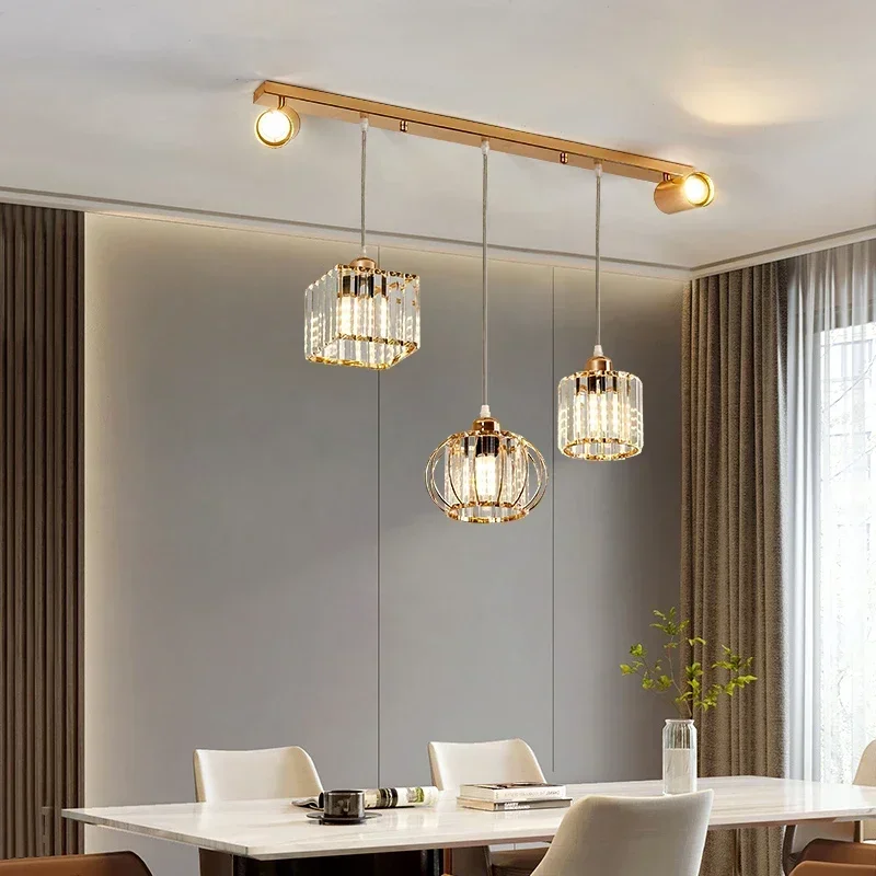 Modern Chandeliers Bedroom Living Room Lamps Lamparas De Techo E27 Nordic LED Pendant Lights Bar Dining Room Combination Crystal