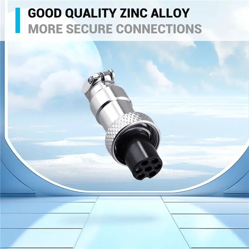 N91R-10Set 12Mm Aviation Connector Male + Female Circular Air Socket Plug Electrical Wire Panel Connector