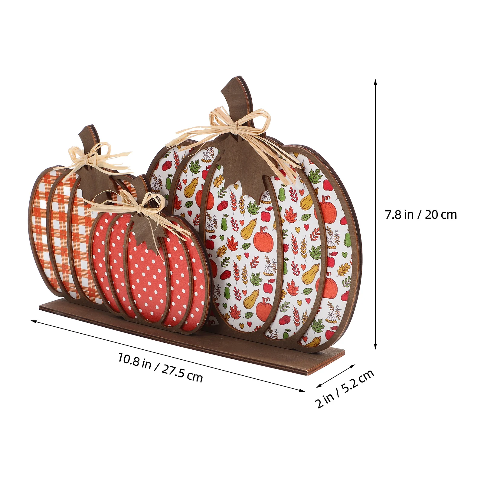 

1Set Unique Wooden Pumpkin Decor Handmade Rustic Thanksgiving Fall Decorative Props Eye-Catching Home Scene Layout Adorn