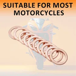 10X 20X M10 10mm Motorcycle Braided Clutch Brake Hose Banjo Seal Copper Crush Washer Motorcycle Hose Washers Accessories Tools