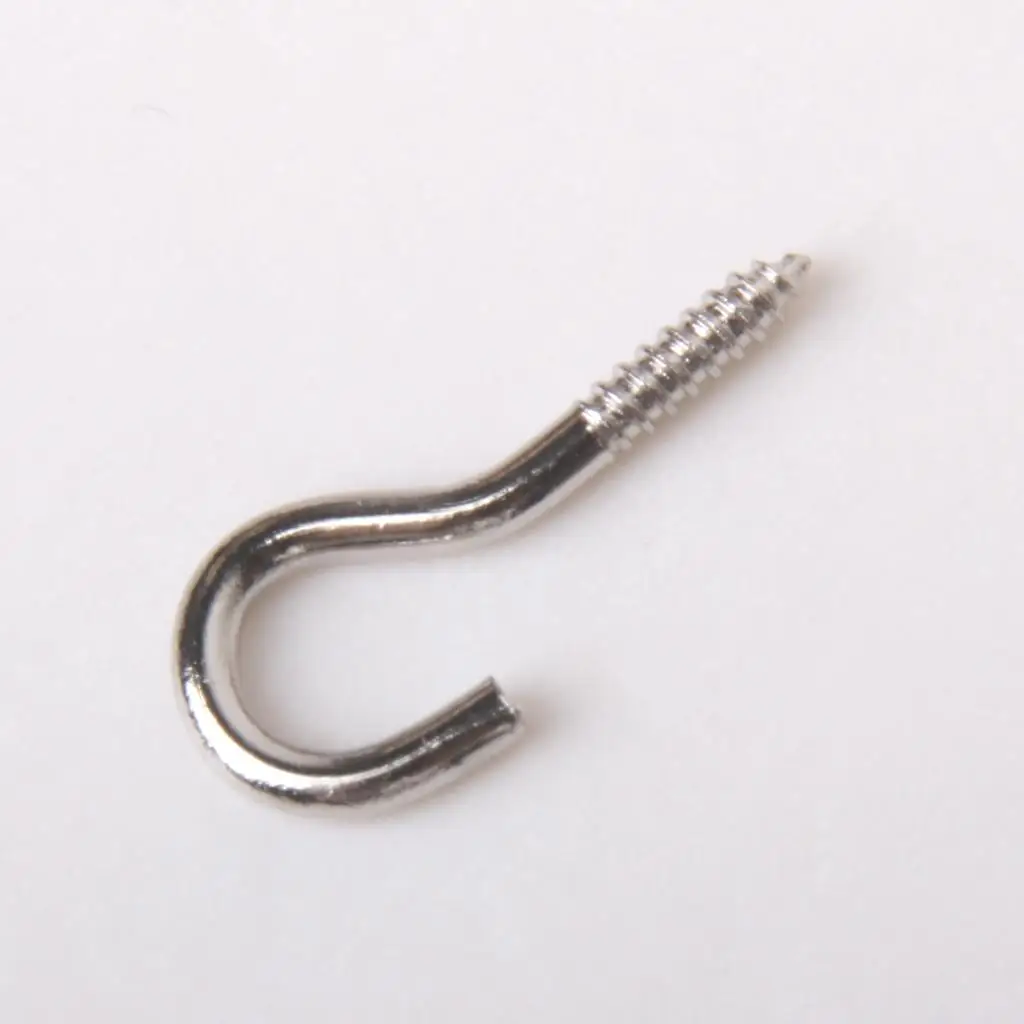 50 Pieces Screw Eye Hooks Eyelet Hook Lights Hanging Screws