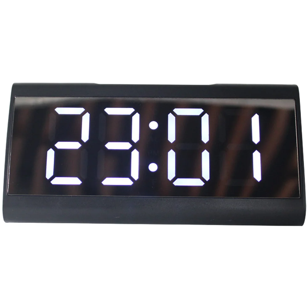 

Светодиодные часы-будильник с зеркальной передней панелью, цифровым отображением времени, показом температуры и календарем для дома и офиса