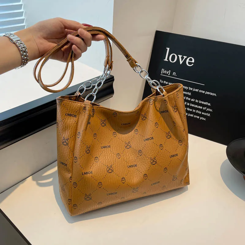 

Women Cartoon Big Bag Female New Senior Sense Female Bag Fashion All Shoulder Bag Under Arm Handbag