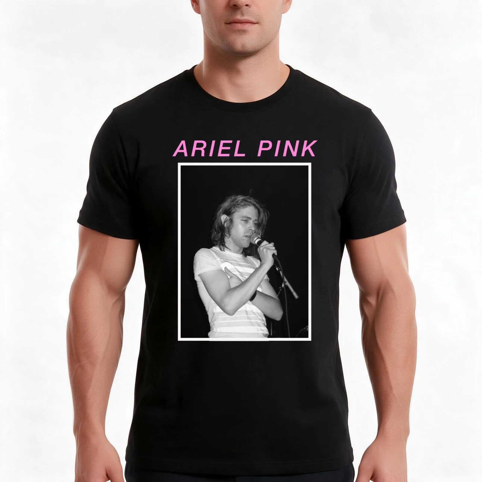 ARIEL PINK T-Shirt Summer Casual Cotton Tee Oversized Streetwear Tops Vintage Graphic Print Loose Fit Short Sleeve