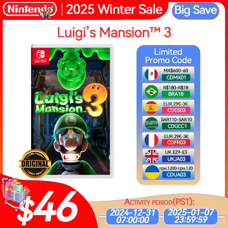 Luigi’s Mansion 3 Nintendo Switch Game Deals Physical for Nintendo Switch OLED Nintendo Switch Lite Nintendo Switch Game Cards