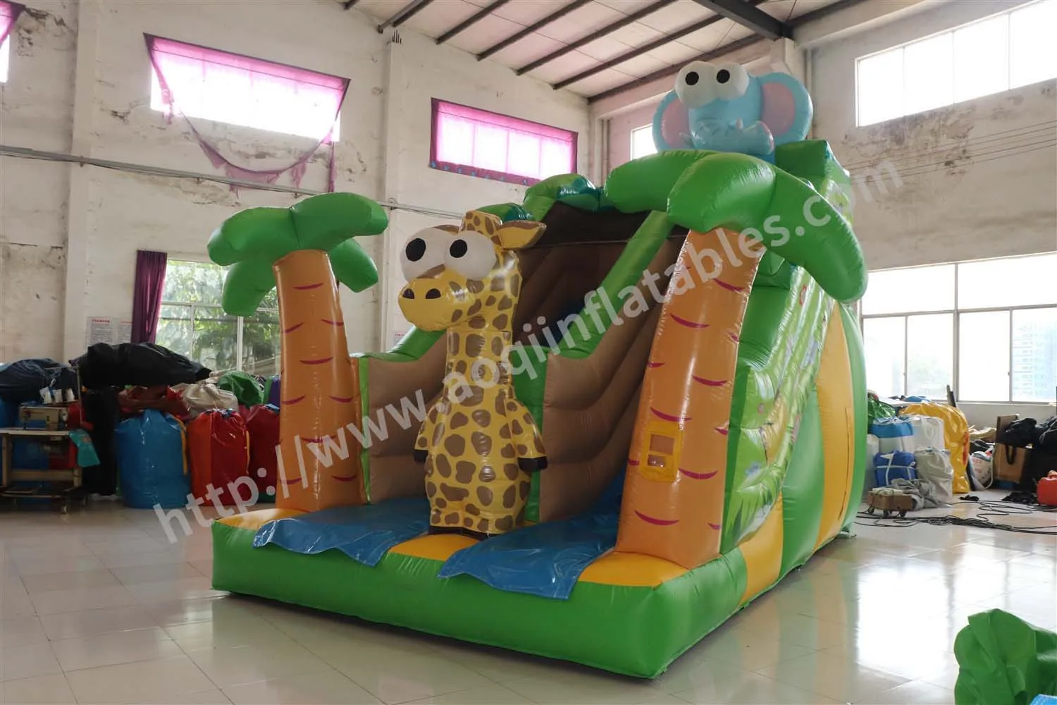 Fun Animal Themes Custom Pvc Slide With Air Blower Kids Adult Jumping Castle Inflatable Slide for Party Play Rental