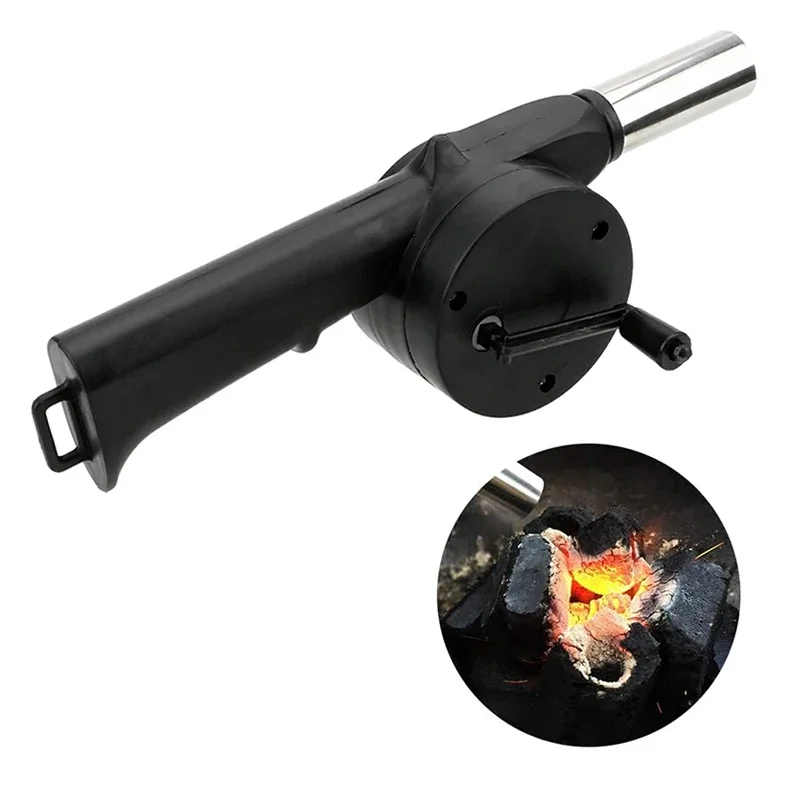 

Outdoor Barbecue Fan Hand-cranked Air Blower Portable BBQ Grill Fire Bellows Tools Picnic Camping BBQ Combustor Accessories