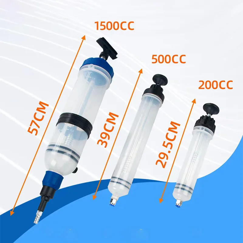 Oil Syringe Pump Syringe Liquid Extractor Pump Automobile Fuel Transfer 1500Ml Large Capacity For Brake Fluid Engine Cooolant