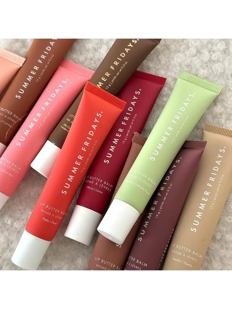 Baume à lèvres Beige vanille du vendredi d'été, ensemble de rouge à lèvres Transparent hydratant, Tube lisse et doux, brillant à lèvres miroir, maquillage