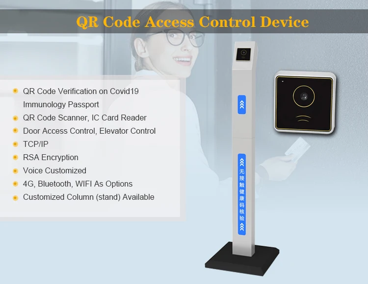 Wireless WiFi TCP/UDP/HTTP Stand-Alone Door Access Control System LED Screen Fingerprint Password Android 10 Memory Card Storage