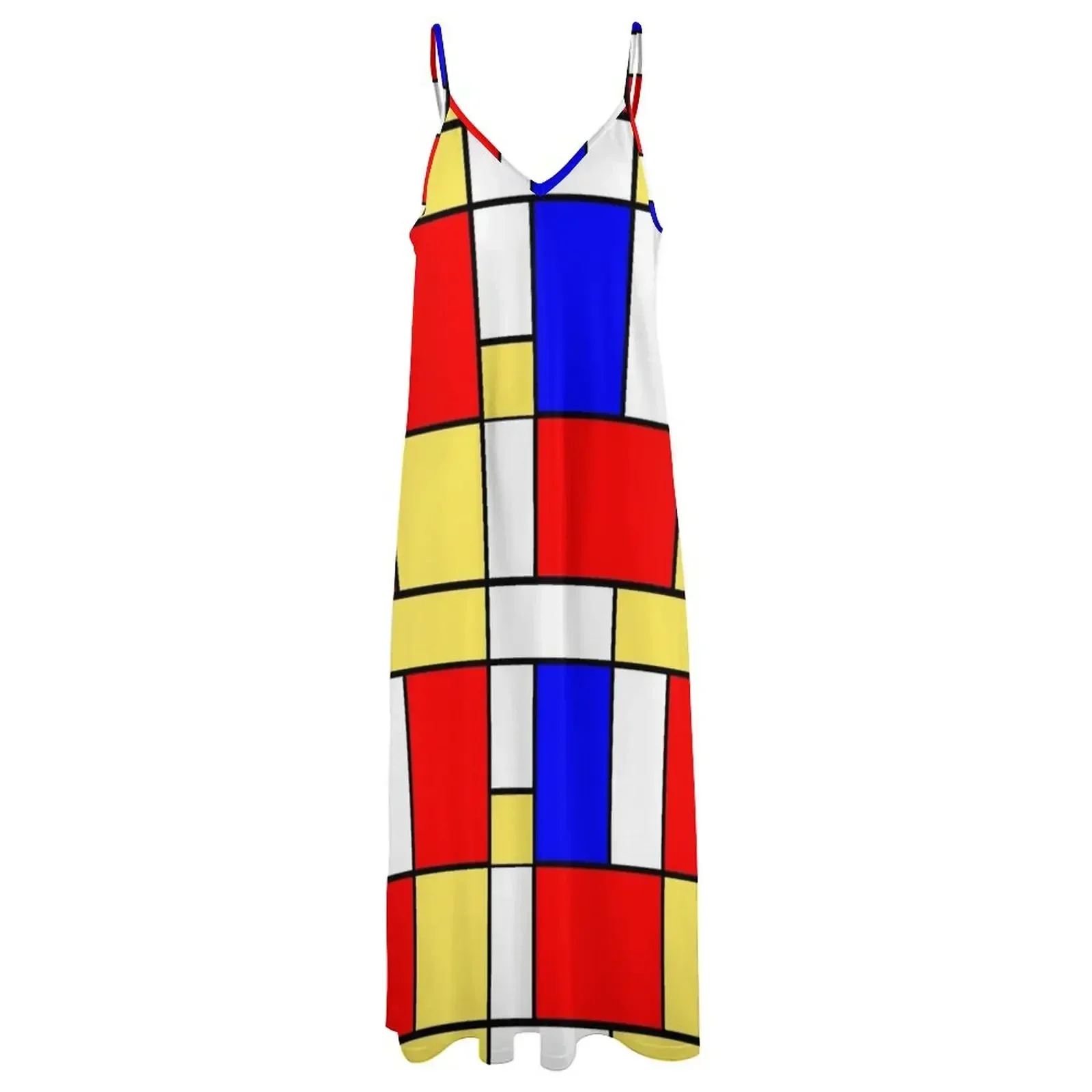 Mod 60s Mondrian Style Sleeveless Dress Long dresses fairy dress chic and elegant woman dress