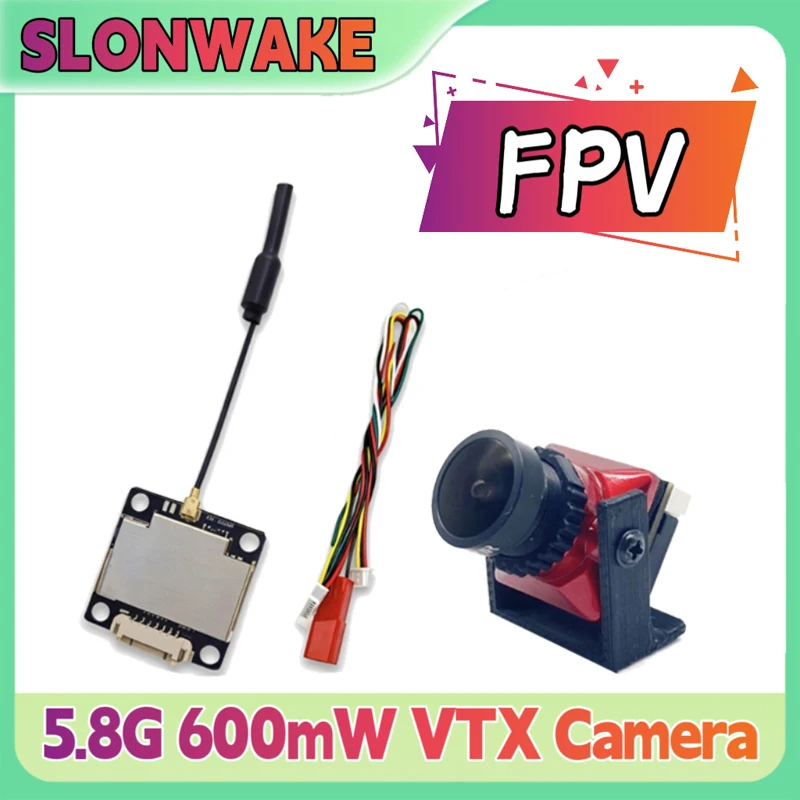 

SLONWAKE 5.8G Module 48CH 600mW Power VTX Transmitter B19 1500TVL 130°FOV 2.1mm Camera for RC FPV Long Range Fixed-wing Drones.