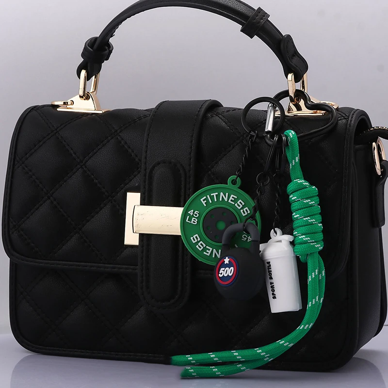 3DMini الدمبل اللياقة البدنية غلاية المفاتيح للنساء حقيبة الموضة قلادة اللياقة البدنية متحمس حقيبة مفتاح السيارة حلية الديكور هدية #2