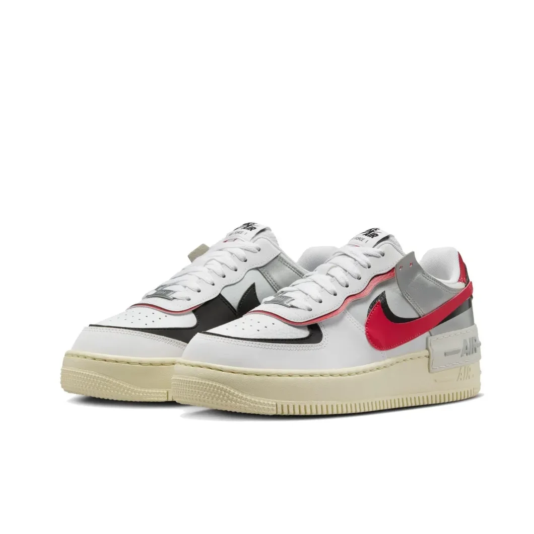 Новый список Nike Air Force 1 Shadow, женские модные низкие шорты, противоскользящая износостойкая повседневная обувь черного, красного и белого цвета