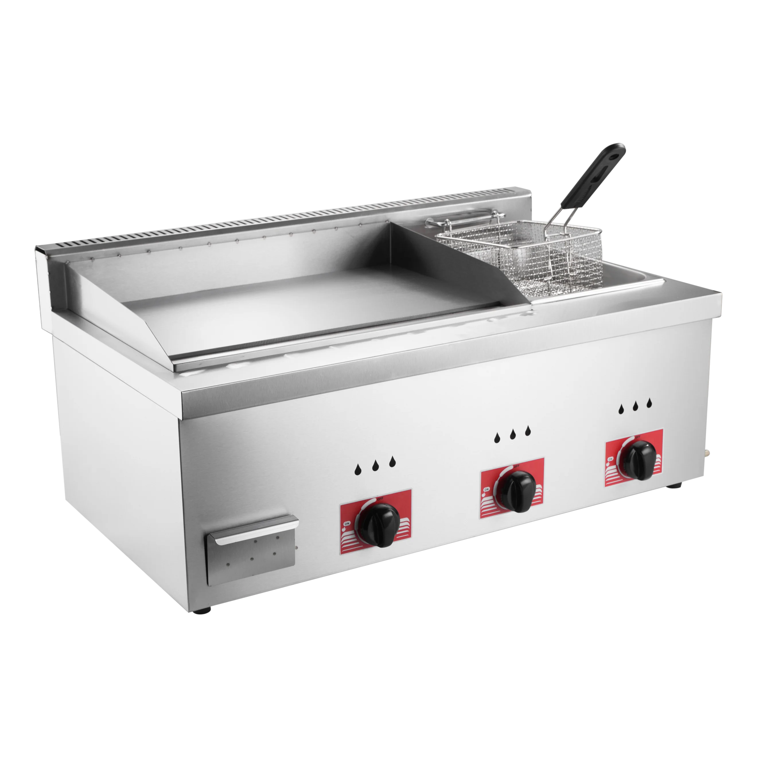 

High Efficiency Gas Griddle and Deep Fryer Combo Commercial Kitchen Equipment for Restaurant Food Shop Use High Safety Level