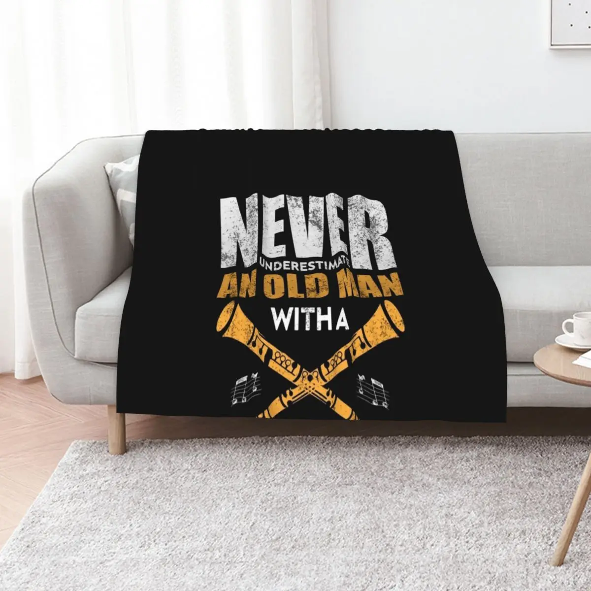 Clarinetist Dad Grandpa Clarinet Throw Blanket Bed linens warm for winter funny gift Giant Sofa Soft Plaid Blankets