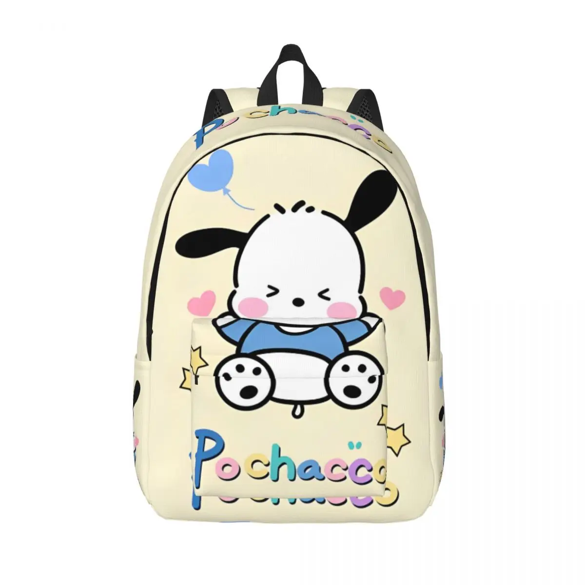 

Милый рюкзак с узором Pochacco для мужчин и женщин, повседневный школьный рюкзак для работы, холщовые сумки для ноутбука, спортивные сумки