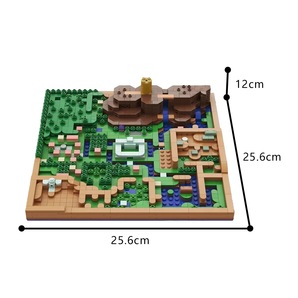 MOC Game Map Light World Overworld Map Building Blocks  A Link to the Past DIY Assembly Toys Model Bricks Children Birthday Gift