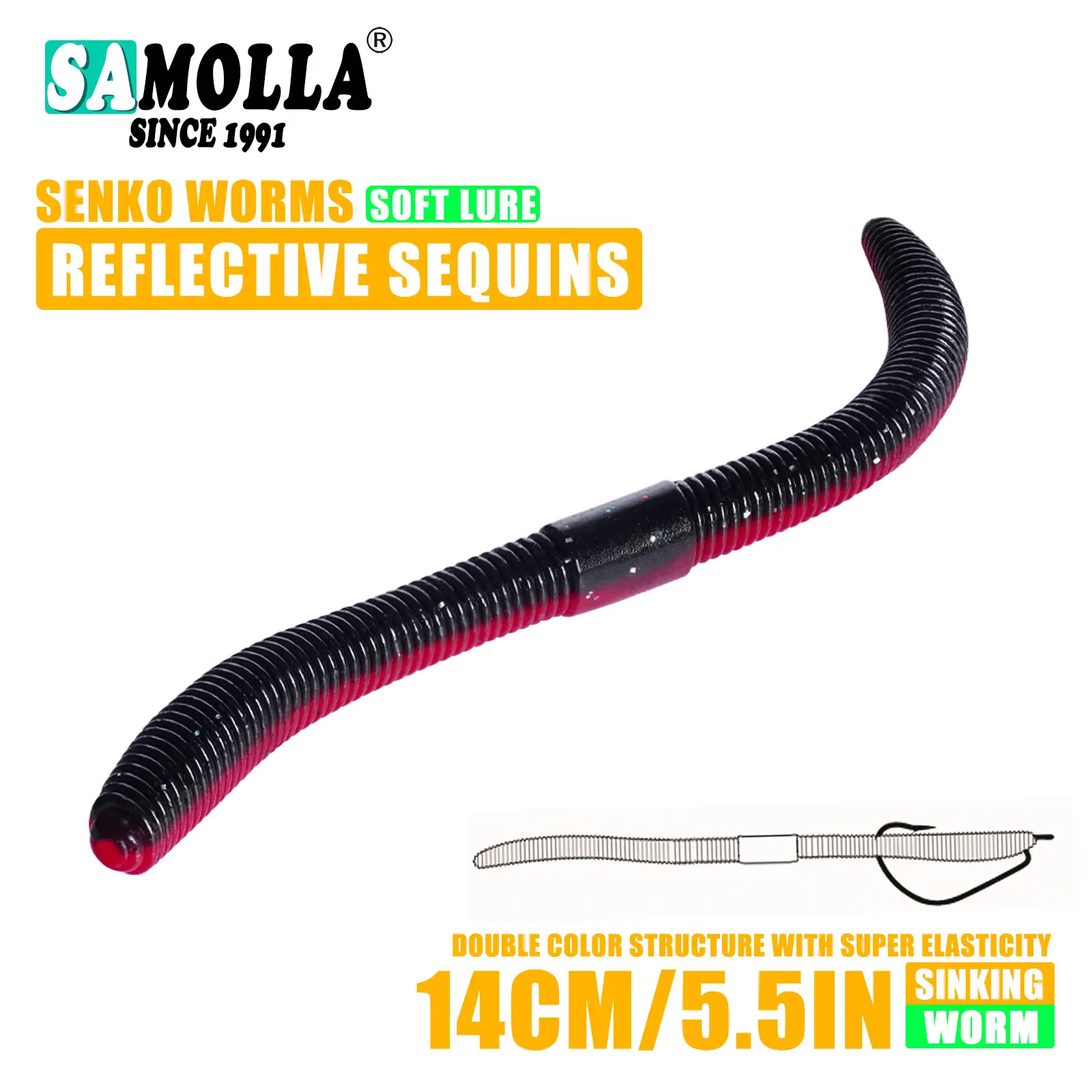 10 cm/14 cm 10/15 teile/beutel Weichen Köder Senko Wurm Wacky Stick Wurm Köder Leurre Souple wobbler Für Alle Fische Pesca Bass Angeln Locken