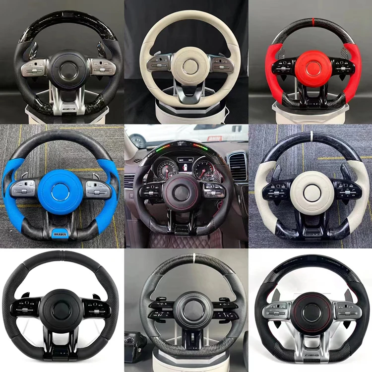 with LED RPM Shift Light Led Steering Wheel Kit Durable Car Accessories Custom Steering Wheel Carbon Fiber Steering Wheel for Be