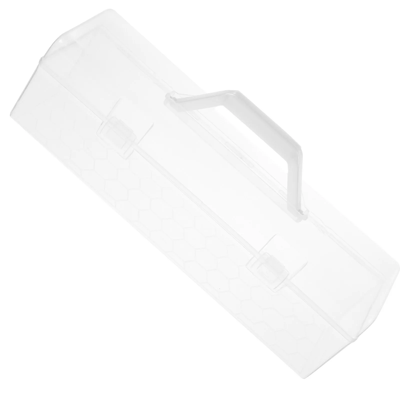 Clear Transparent Paint Brush Case Portable Storage Box for Watercolor Pens Drawing Tools Small Light Weight Buckle Design Art