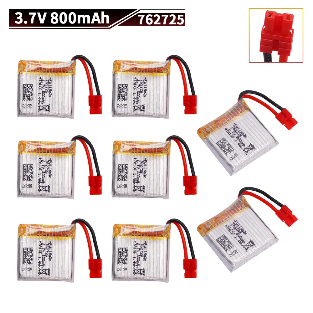 z.SHV 762725   800 mAh wiederaufladbarer Lipo-Akku mit 5-in-1-Ladegerät für SYMA X21 X21W Akku Quadcopter Quadcopter Ersatzteile 3,7 V