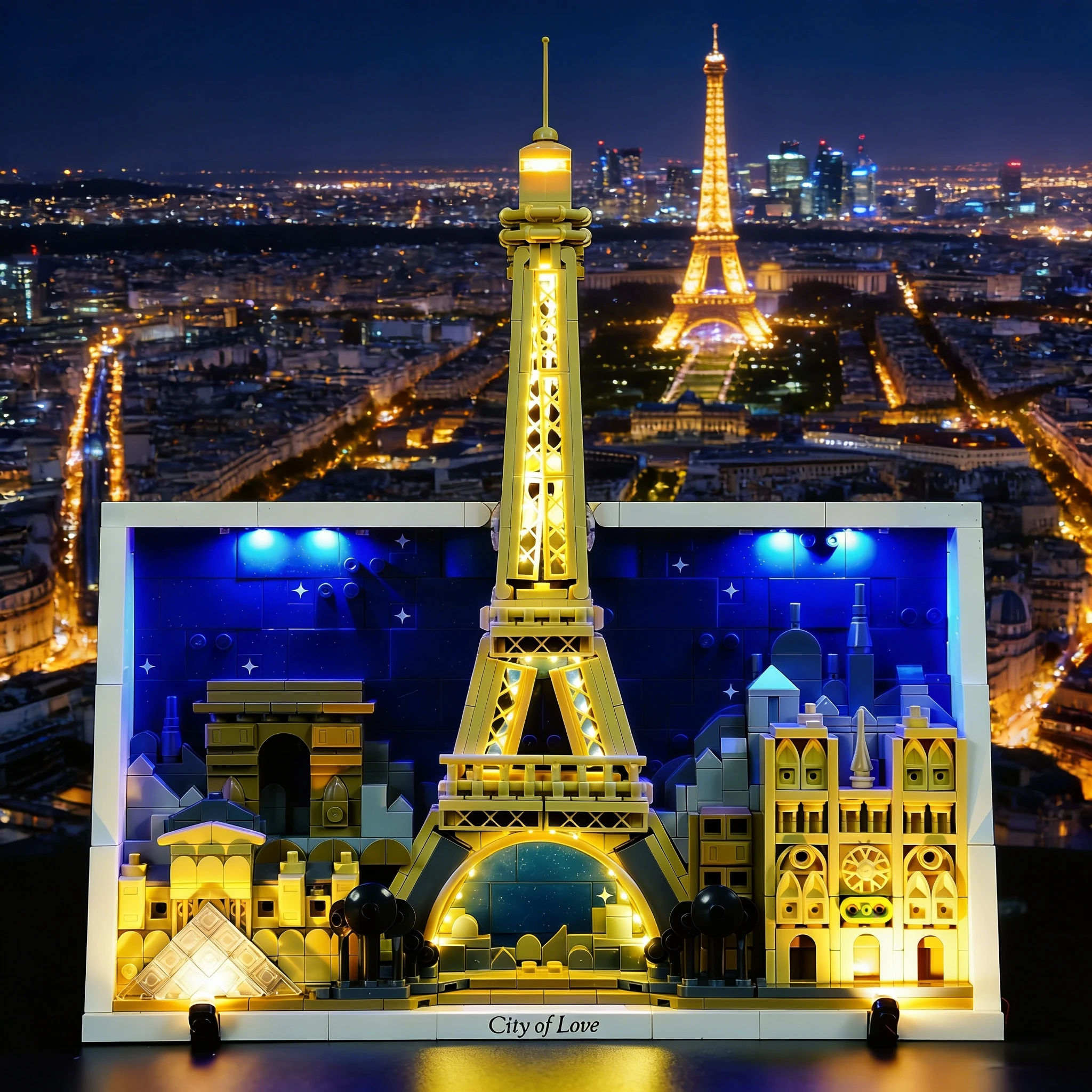 Luz LED (sin modelo) para Lego Architecture Paris City of Love 21064, luces decorativas con caja de batería