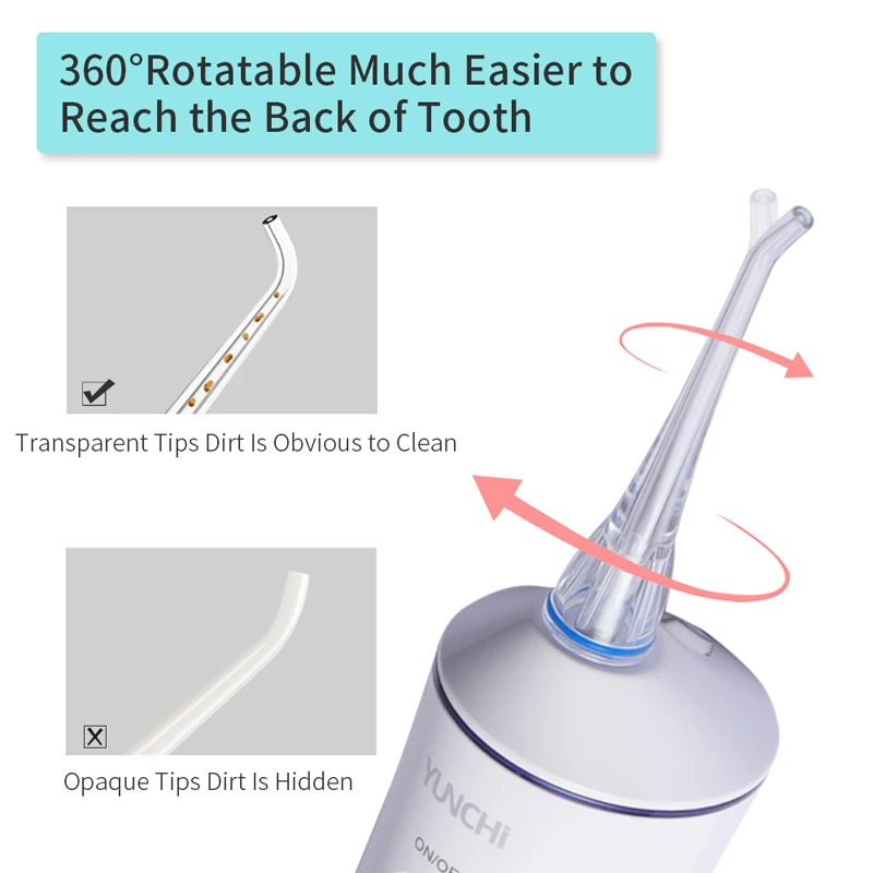 قابلة للشحن أداة ري الفم لطب الأسنان جهاز تنظيف الأسنان بالماء 6 طرق العمل 320 مللي خزان المياه عمر البطارية الطويل تبييض خيط مائي للاسنان