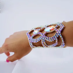 Stonefans AB Color Hollow Bangles Bracelets Indian Jewellery Luxury Y2k Geometric Hand Accessories Chain Charm for Women 2024