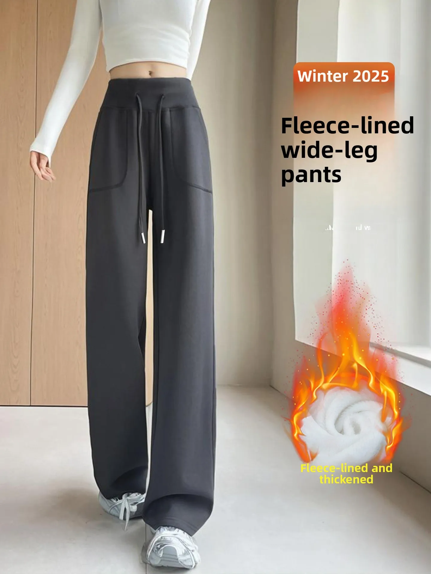 กางเกงโยคะลำลองทรงหลวมสำหรับผู้หญิง กางเกงวอร์มขายาวทรงกว้าง เหมาะสำหรับออกกำลังกาย พักผ่อน กิจกรรมกลางแจ้ง และชุดกีฬา