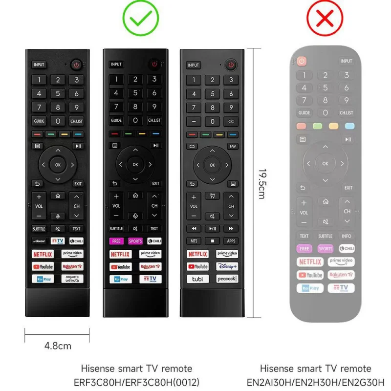 Hisense remote control case silicone cover erf3c80h anti-slip texture