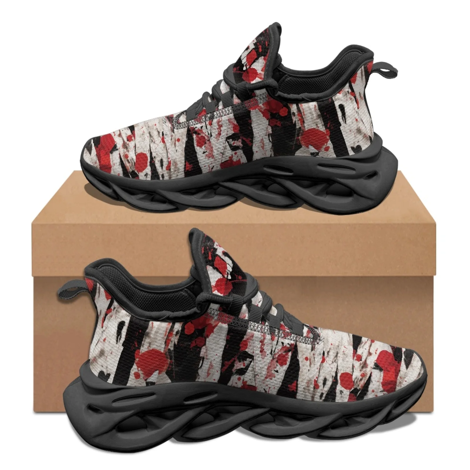 PENSTROLL PENSTROLL Abstract Splash Jogging Trainers Mesh & EVA Men's Blade Sneakers Non Slip for Sports Enthusiasts New Design
