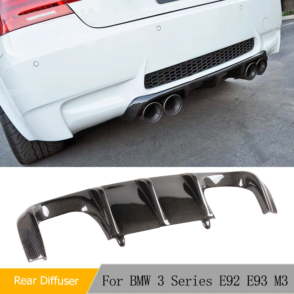 Carbon Fiber Rear Bumper Lip Diffuser Spoiler for BMW 3 Series E92 E93 M3 Bumper 2007-2013 FRP Car Styling Rear Diffuser